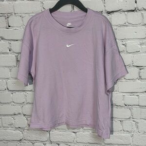 Nike Kids Lavender Short Sleeve Cropped Tee